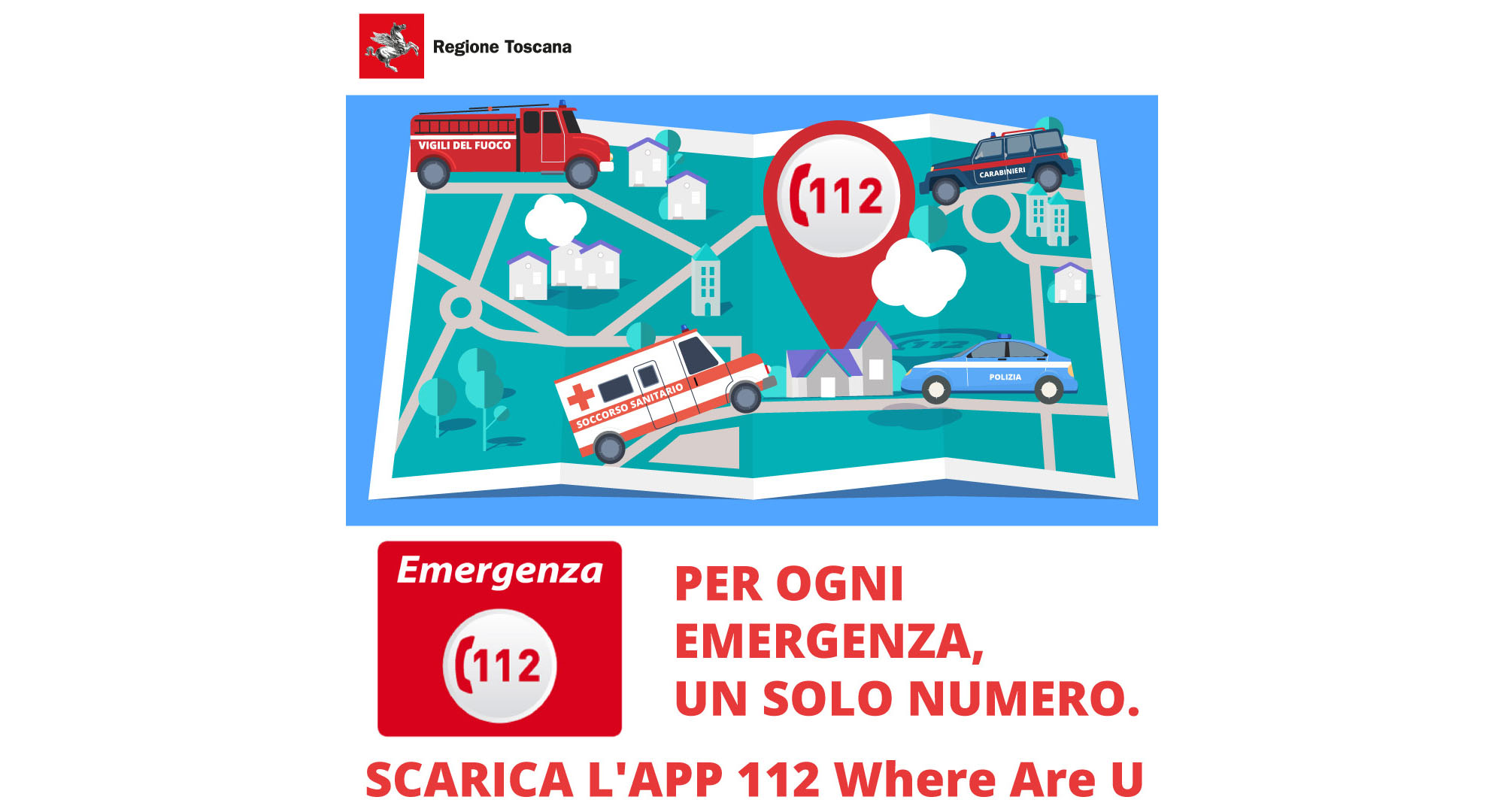 Attivo in tutta la Toscana il numero unico europeo per le emergenze 112