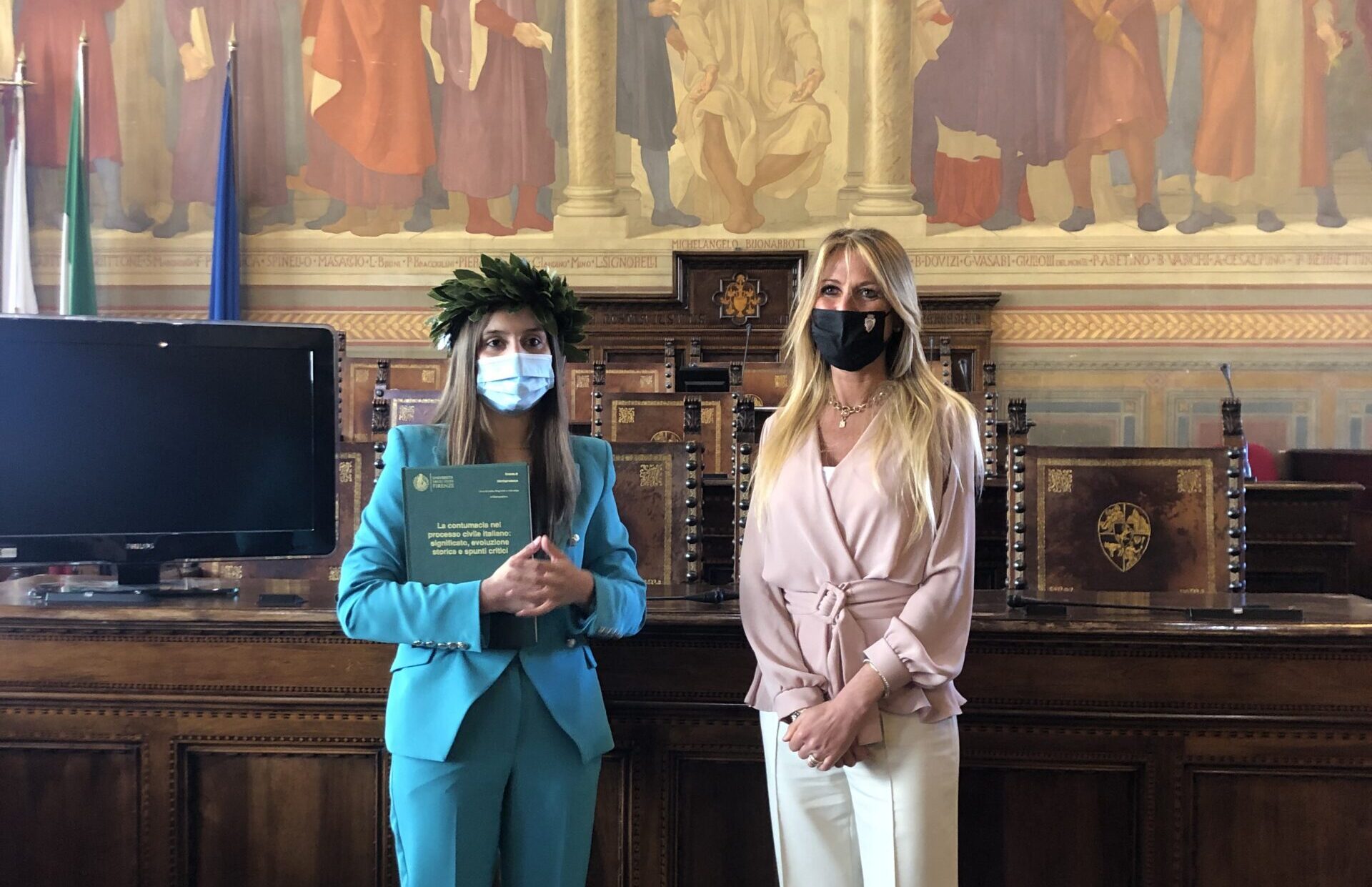 La prima tesi di laurea discussa nella sale dei grandi della Provincia di Arezzo