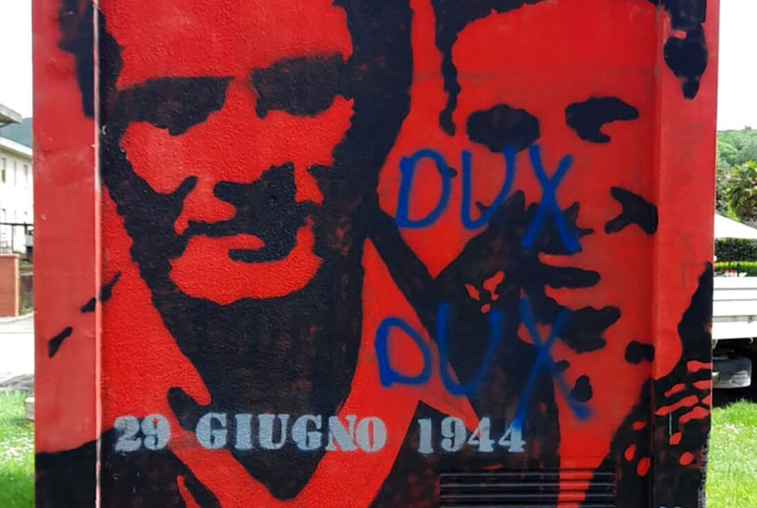 Deturpata nella notte l’opera murale dedicata agli Eroi della Chiassa