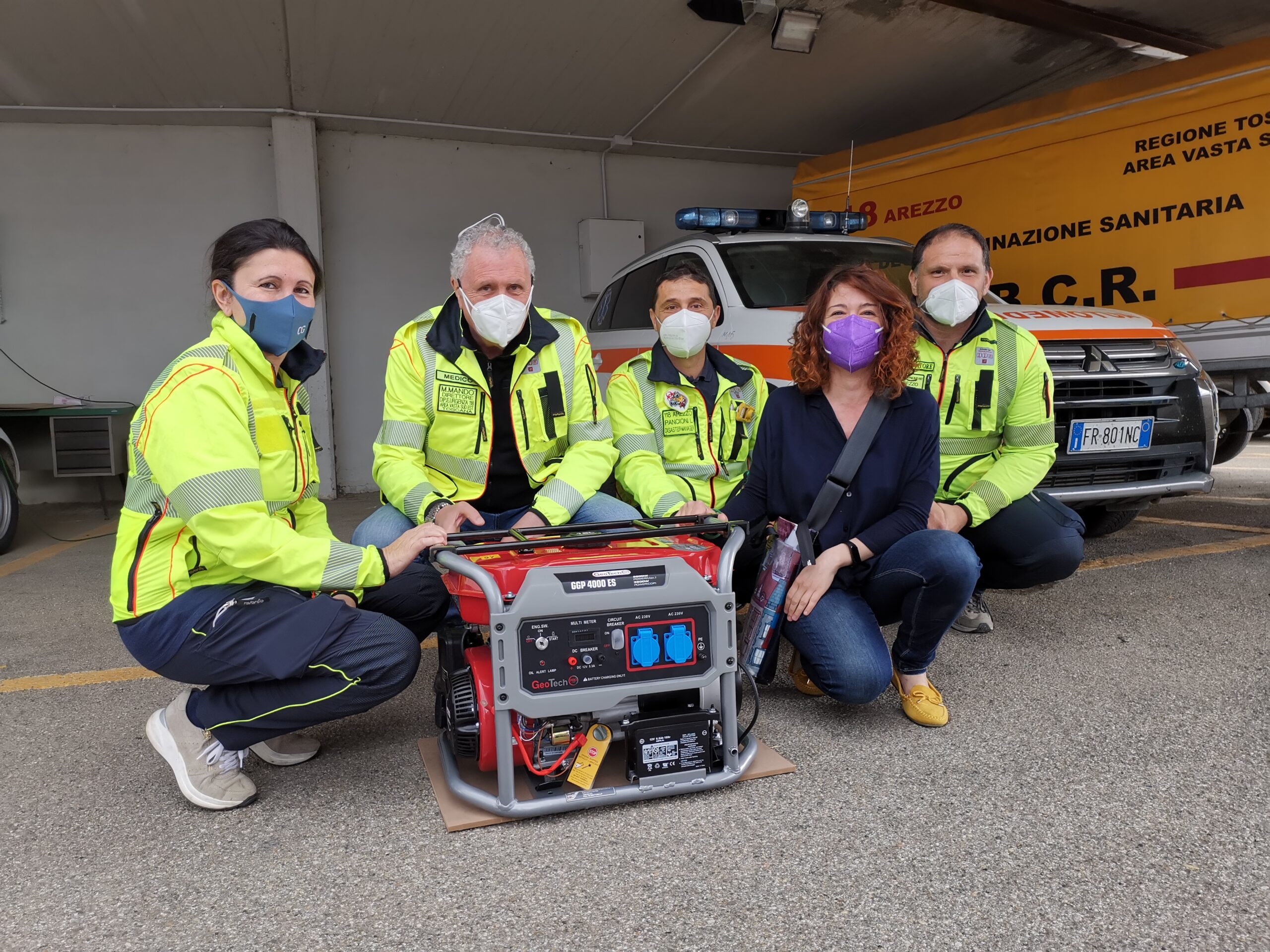 Donazione alla Centrale Emergenza Urgenza di Arezzo. Un Generatore che da luce, energia e speranza