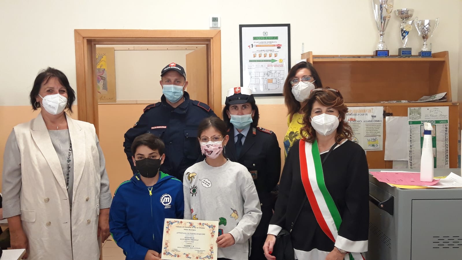 Educazione stradale a Civitella:  consegnati attestati di partecipazione