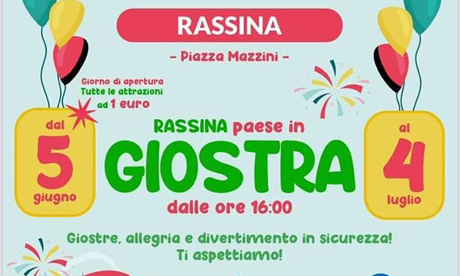 Giostre, allegria e divertimento in sicurezza: a Rassina un mese intero dedicato ai bambini