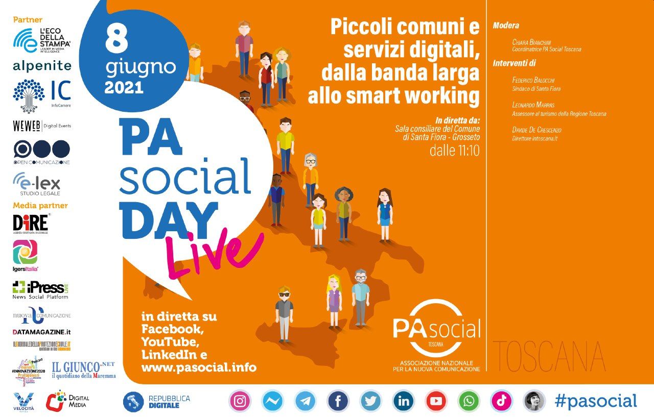 Torna il PA Social Day: martedì 8 giugno live da tutta Italia la maratona della comunicazione digitale