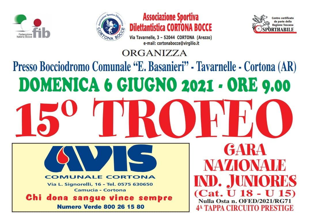A Cortona la gara nazionale giovanile di Bocce “Trofeo AVIS”