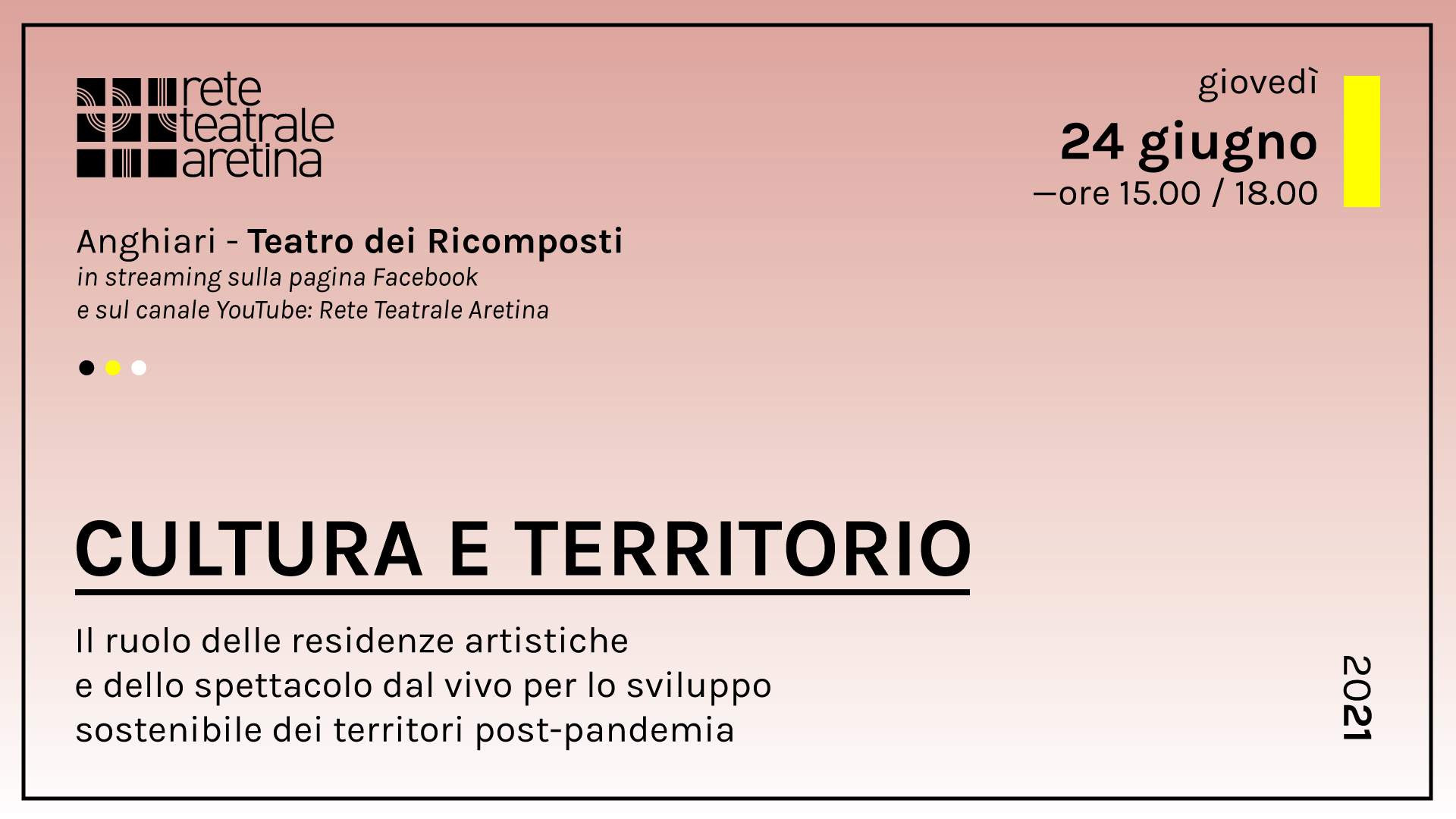 Il ruolo delle residenze artistiche e dello spettacolo dal vivo per lo sviluppo sostenibile dei territori post-pandemia