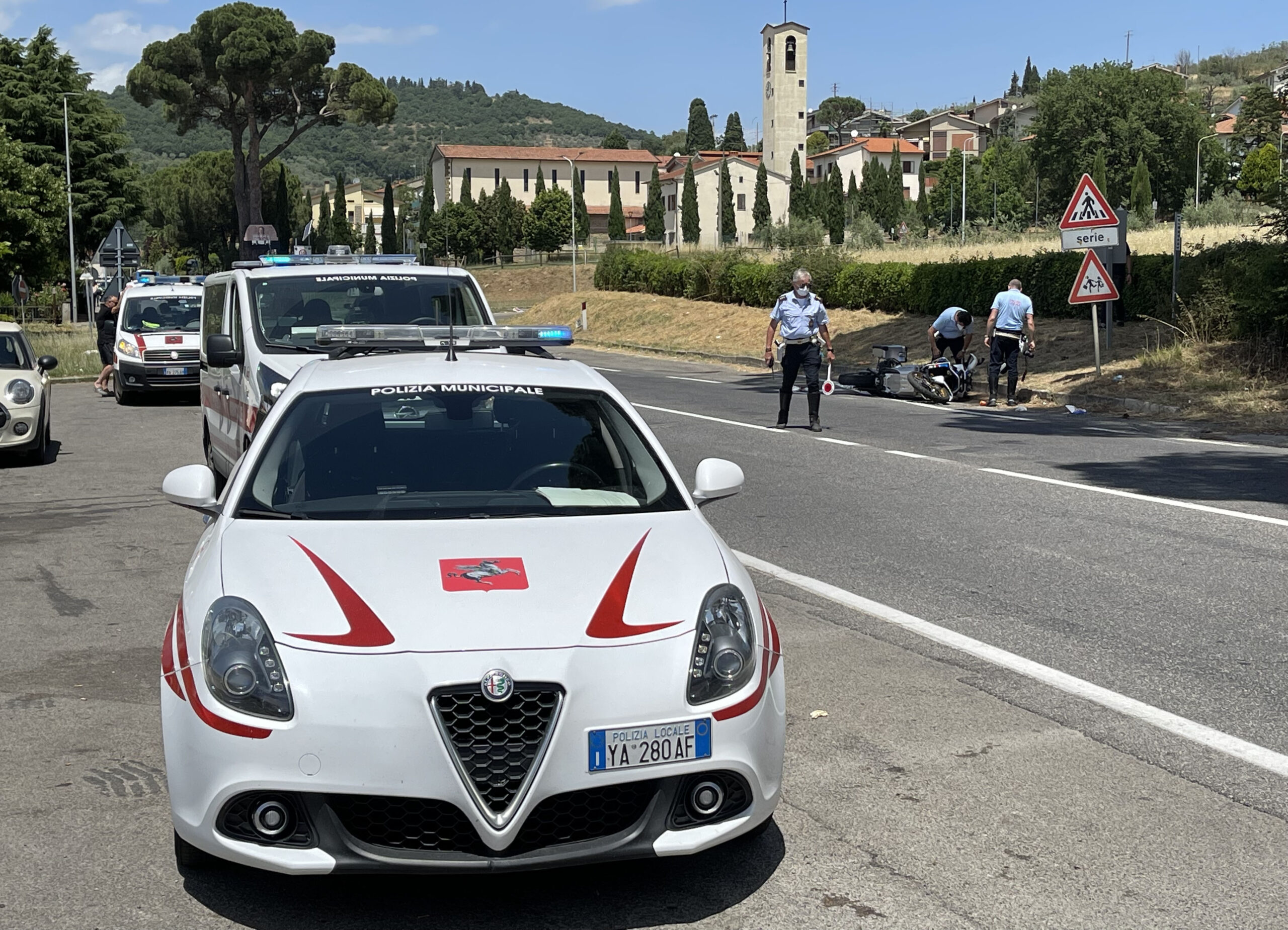 Investimento di pedoni e sinistri: agosto inizia con diversi interventi del Corpo Unico di Polizia Municipale dell’Unione dei Comuni