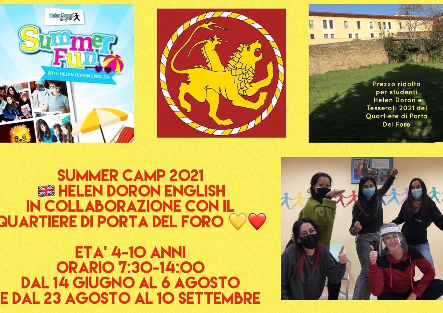 I campi estivi di Helen Doron English a Porta del Foro