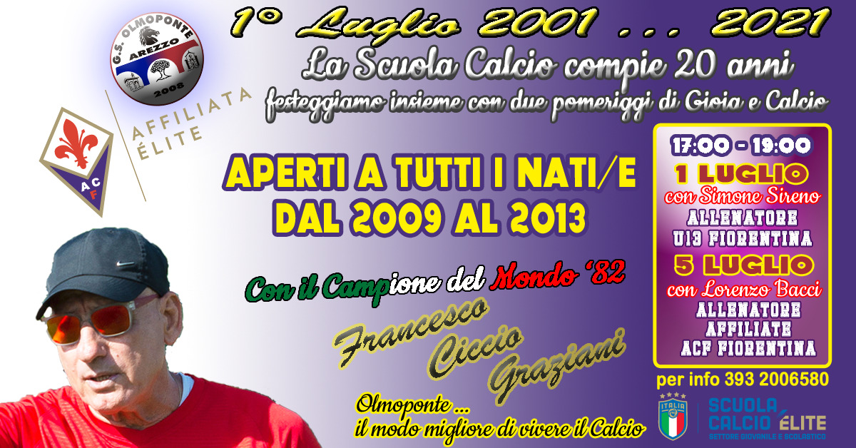 1 Luglio 2001… 2021 Compleanno all’Olmoponte