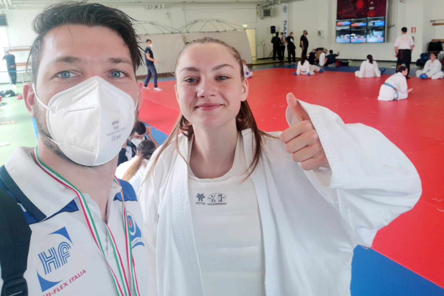 La casentinese Elisa Liguri al seminario della nazionale giovanile di karate