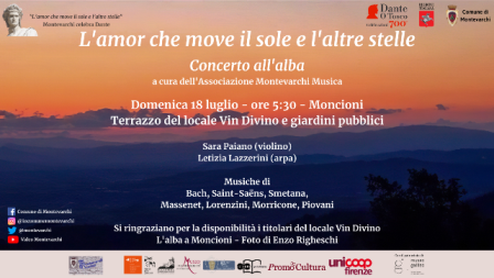 “L’amor che move il sole e l’altre stelle”: concerto all’alba in Valdarno
