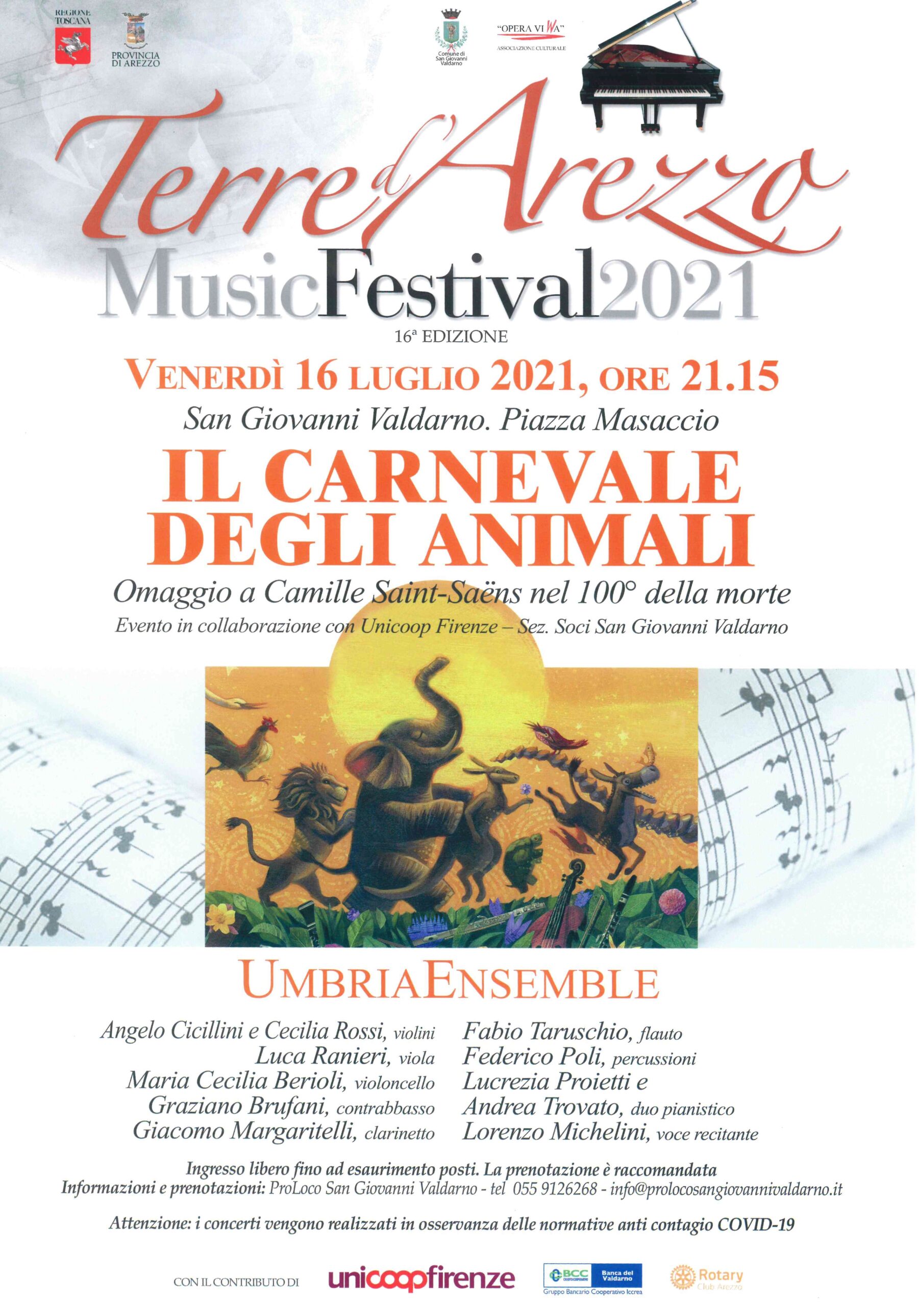 Questa sera il primo appuntamento del Terre d’Arezzo Music Festival