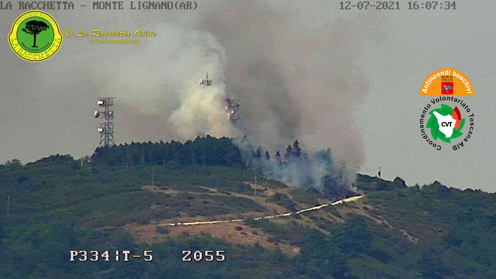 Spento l’incendio boschivo di Alpe di Poti