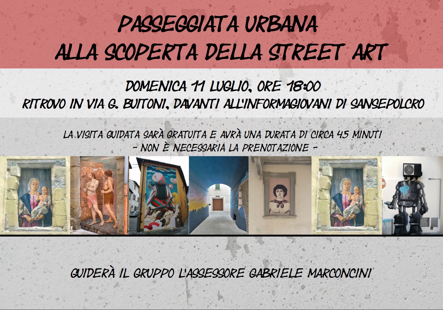 “Passeggiata urbana alla scoperta della Street Art”: domenica in centro visita guidata tra le opere realizzate nell’ultimo anno