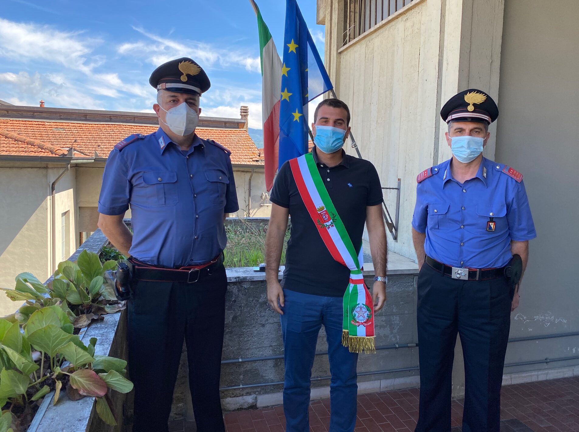 Il Maresciallo Rizzo inizia il suo nuovo incarico a Bibbiena, i saluti del sindaco