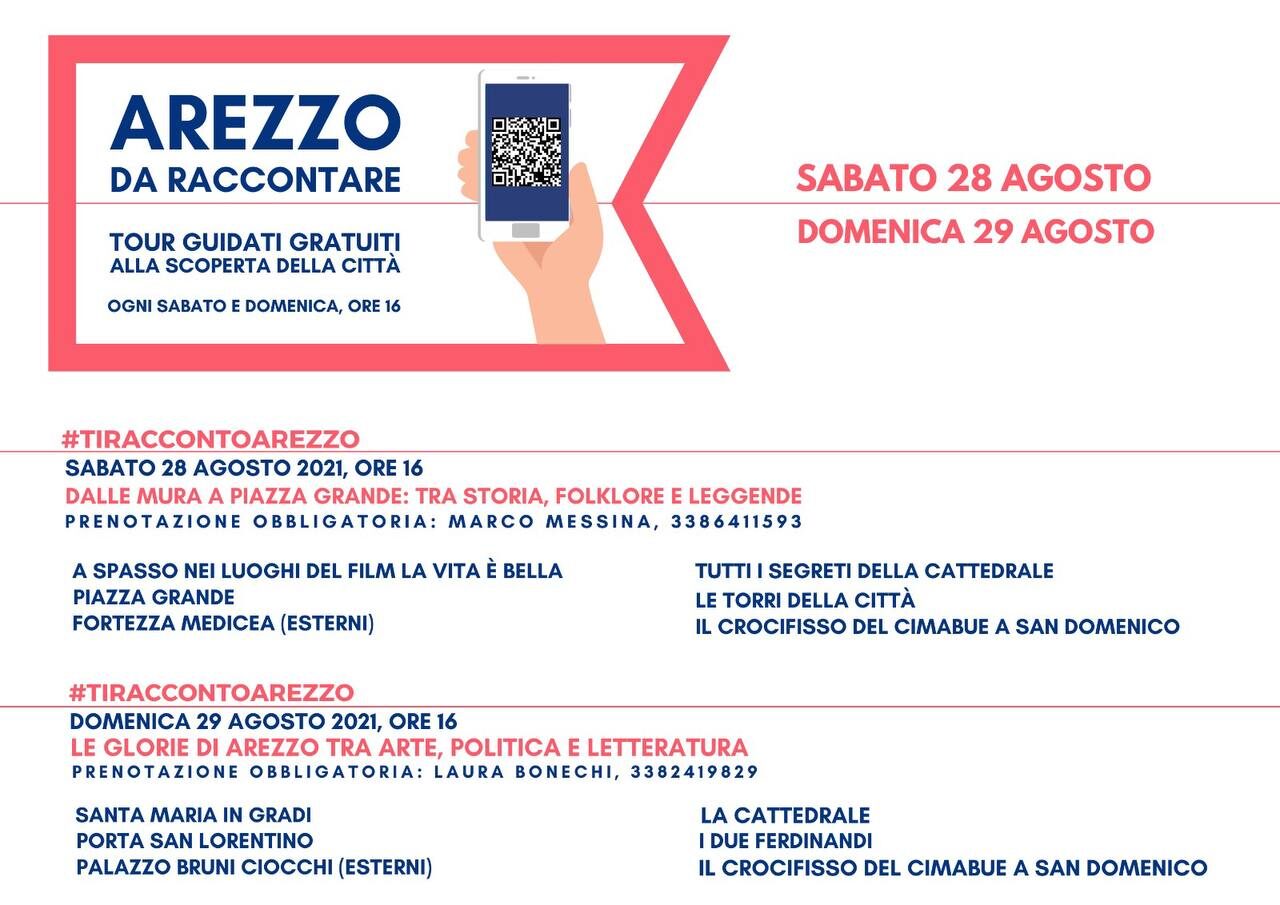 “Arezzo da raccontare”, sabato 28 e domenica 29 agosto tornano le visite guidate gratuite
