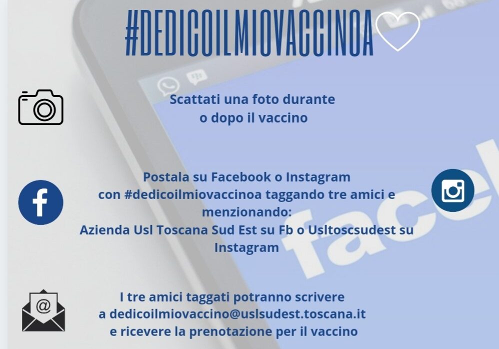 #dedicoilmiovaccinoa: parte una campagna social della USL Toscana Sud Est