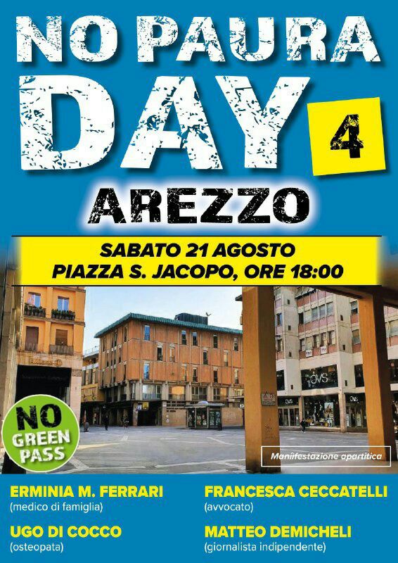 Sabato 21 agosto torna il No Paura Day