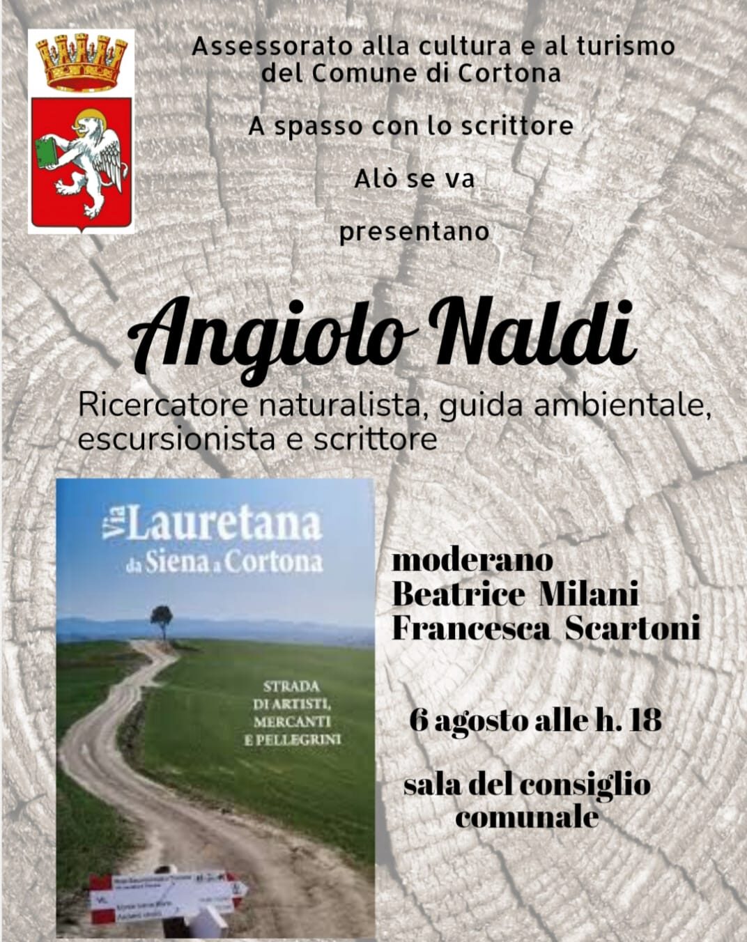 Cortona, «Via Lauretana, da Siena a Cortona»: la presentazione del libro-guida curato da Angiolo Naldi