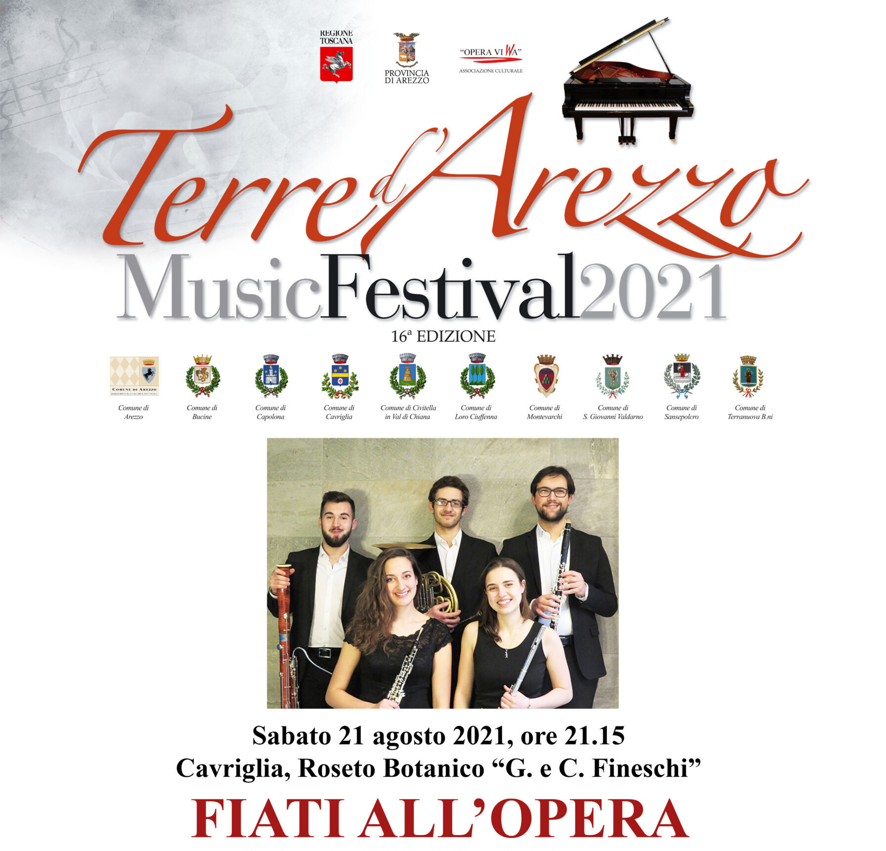 Sabato a Cavriglia il “Terre d’Arezzo Music Festival”