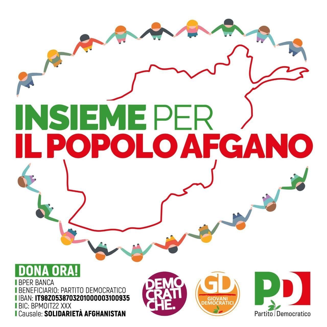 Al via la campagna nazionale Pd “Insieme per il popolo afghano”