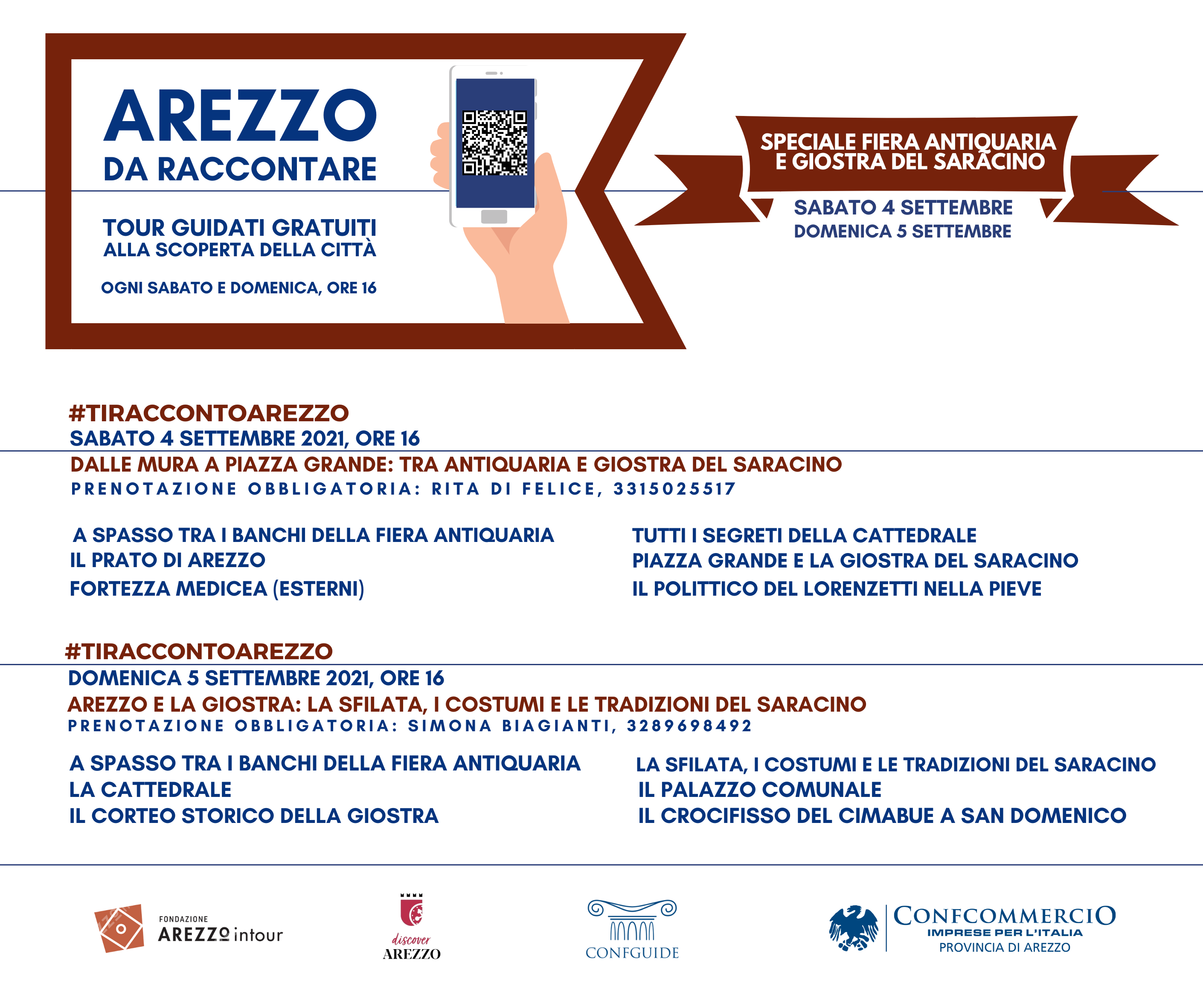 “Arezzo da Raccontare”: sabato 4 e domenica 5 settembre nuovi tour dedicati a Fiera Antiquaria e Giostra del Saracino