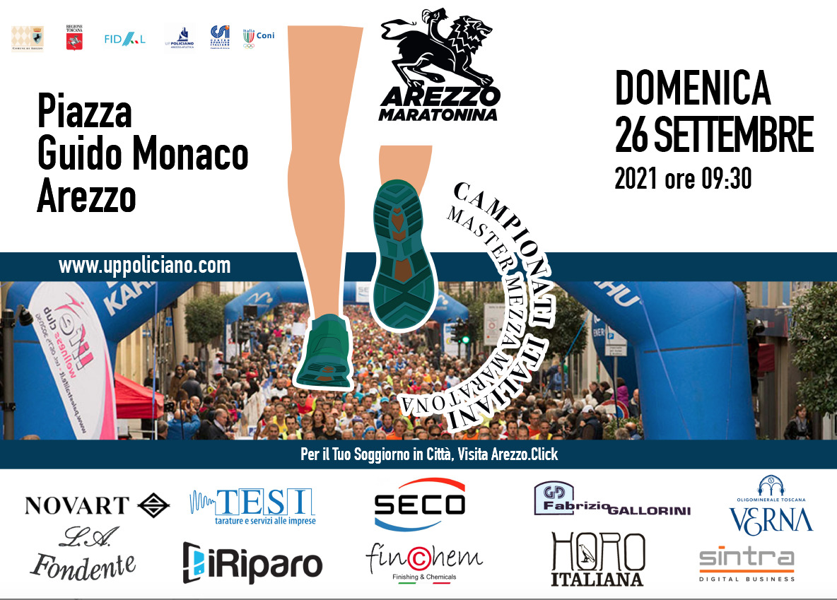 Domenica 26 Arezzo la 22esina edizione della Maratonina Città di Arezzo