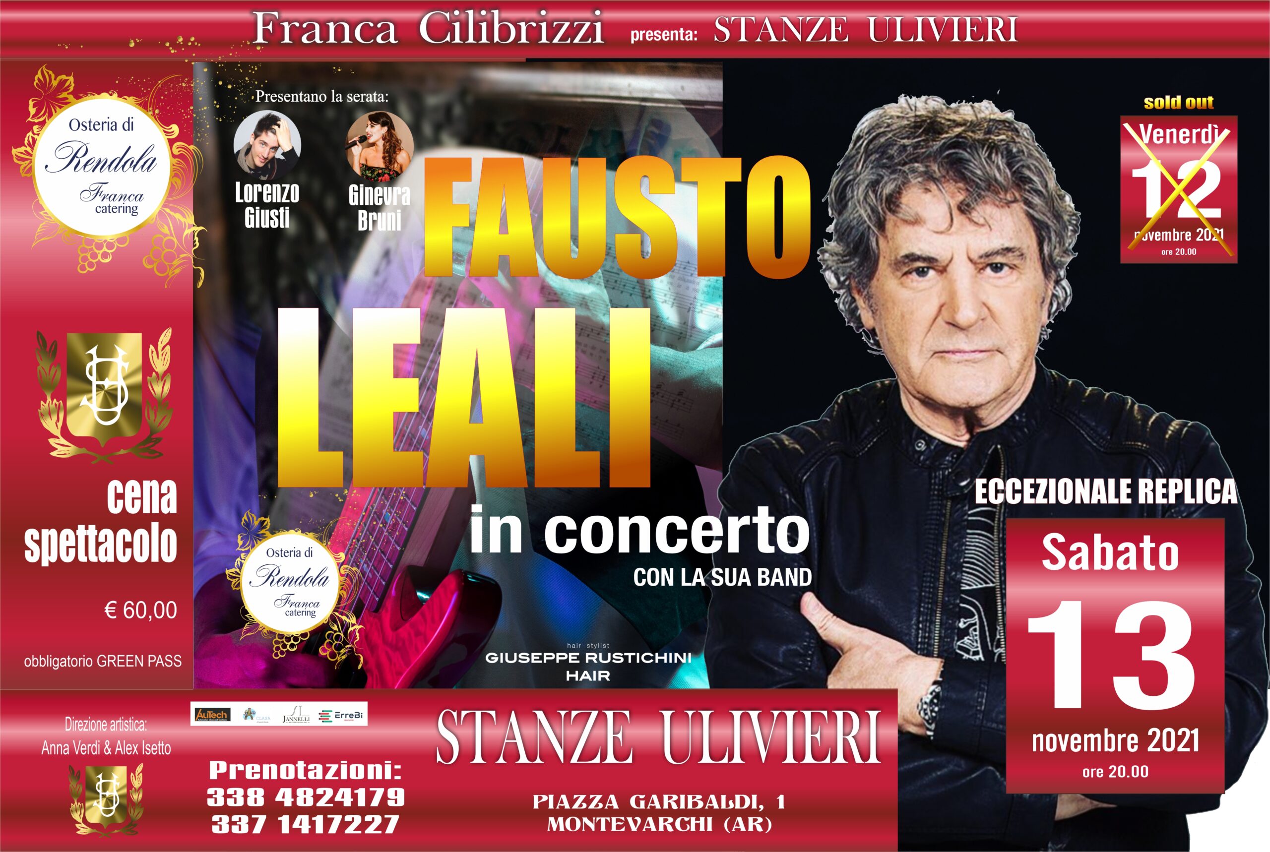 Fausto Leali in concerto alle Stanze Ulivieri di Montevarchi