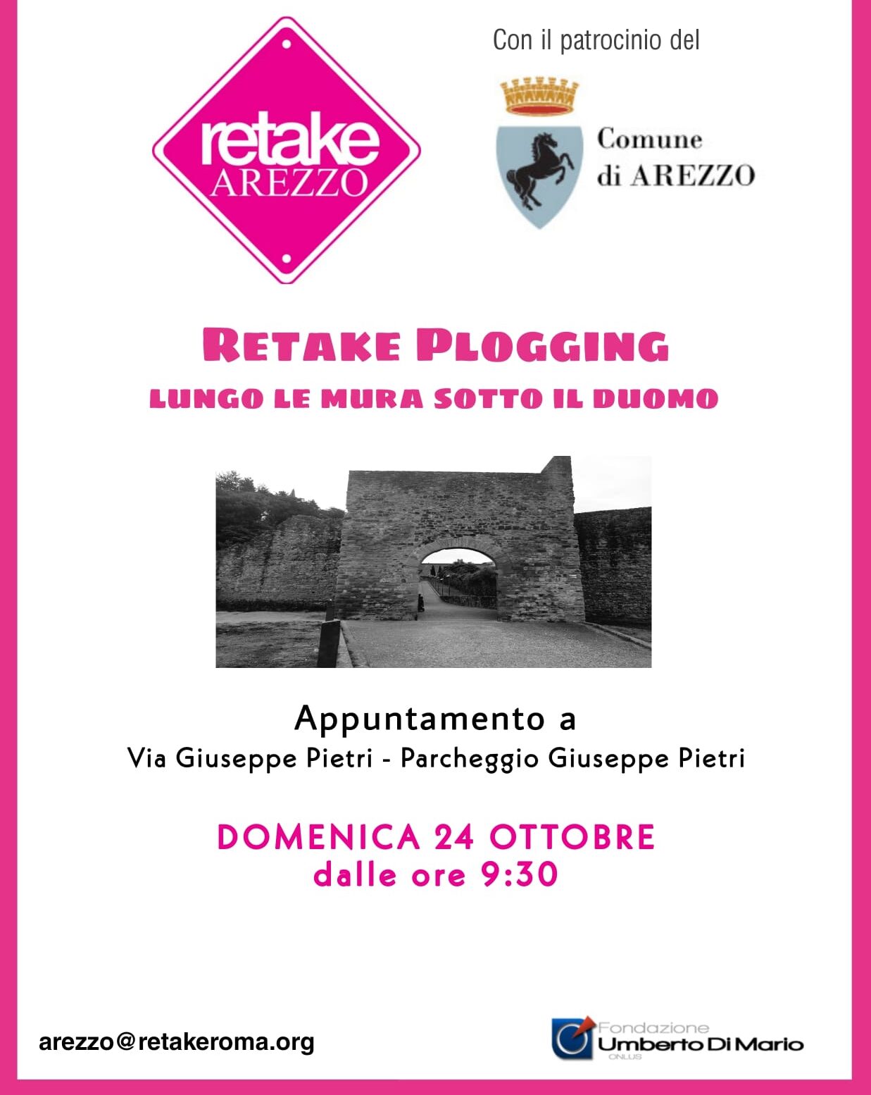 Retake Plogging: l’associazione si attiva per la prima volta domenica 24 ottobre