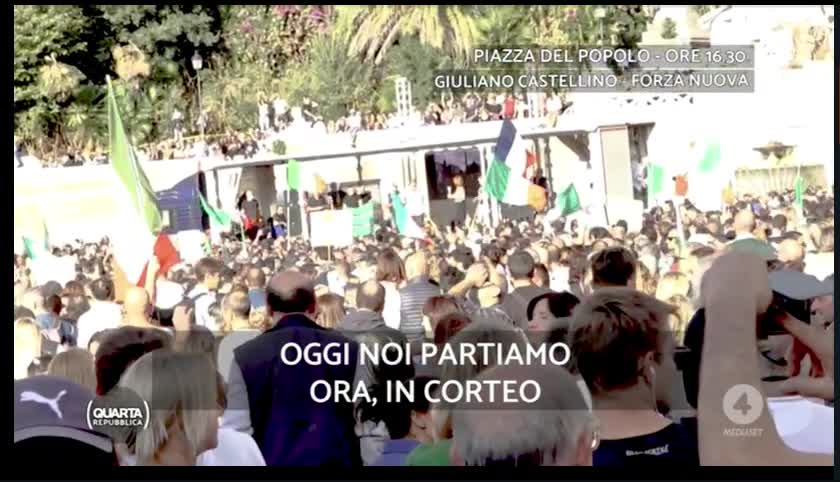 No Green pass, Castellino dal palco: «Assediamo la Cgil», parla l’autore dello scoop di Quarta Repubblica: «Minaccia sottovalutata»