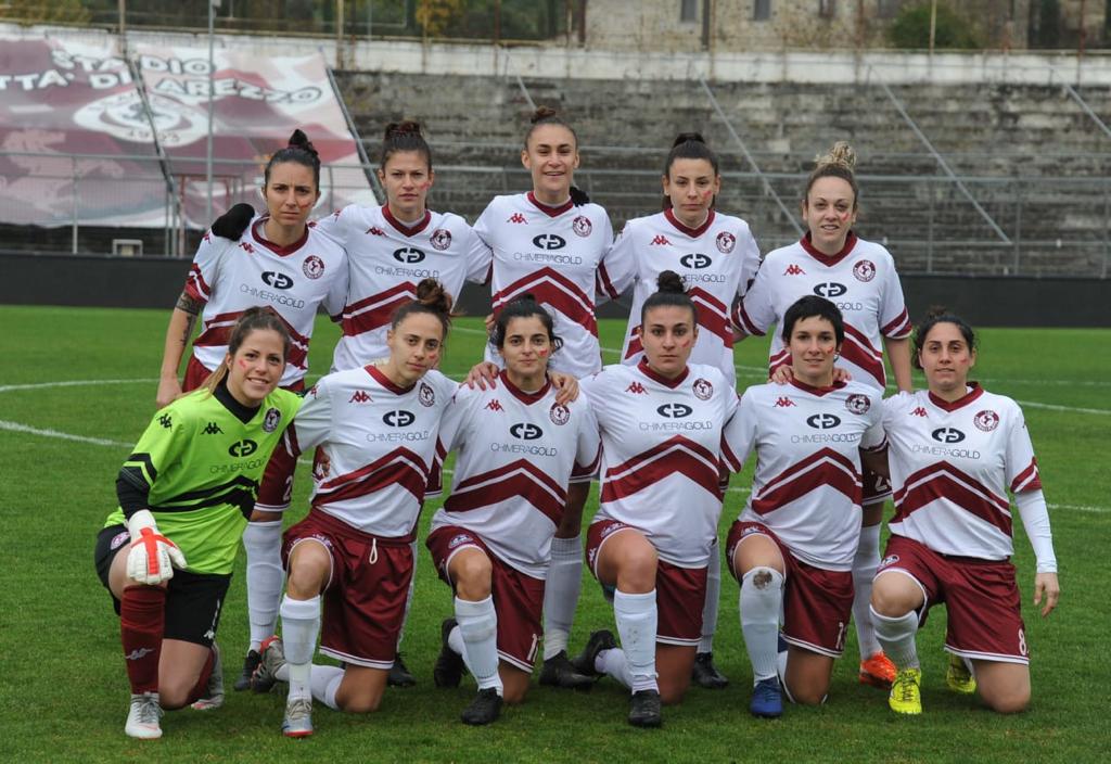 ACF Arezzo – Pinerolo 0-0: tante occasioni per le amaranto ma il risultato rimane in parità