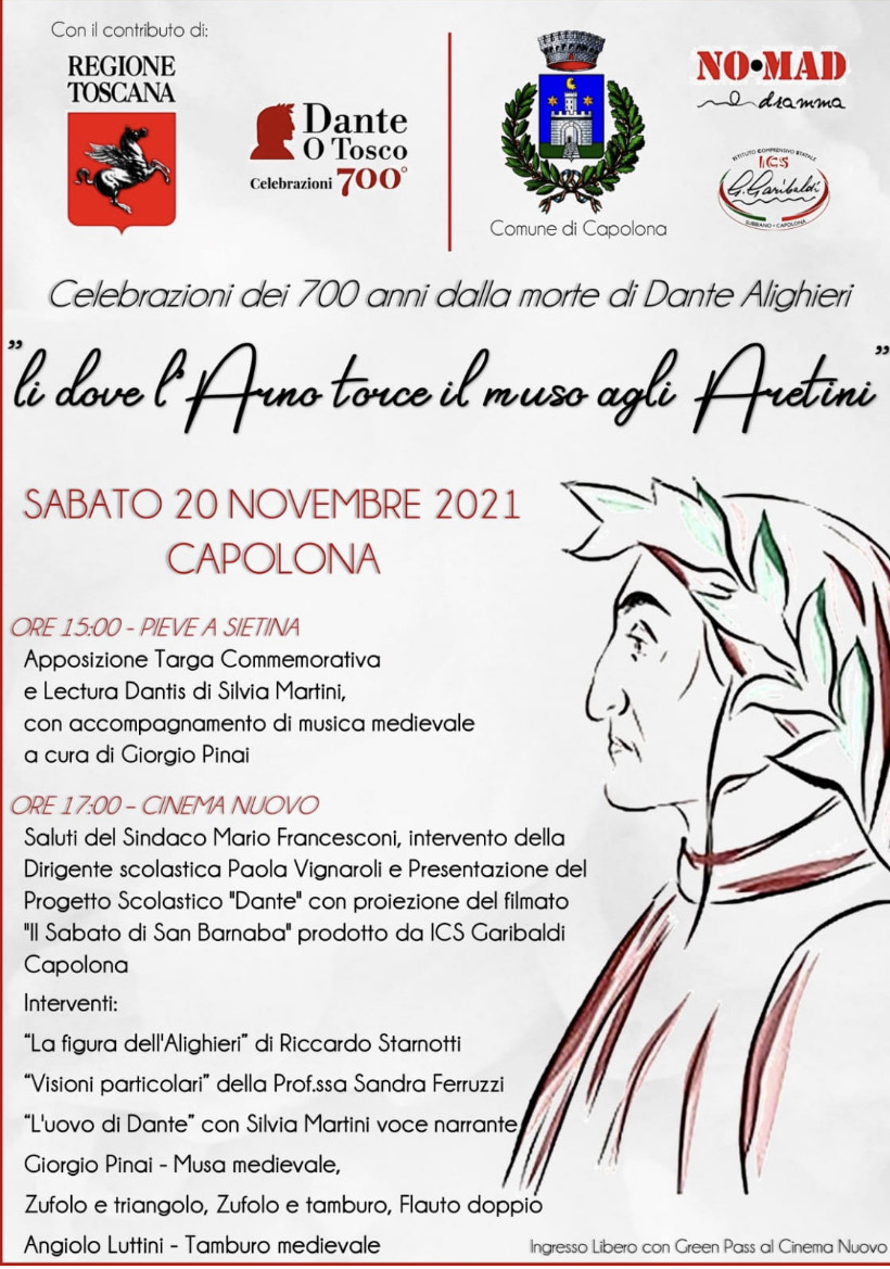Capolona celebra l’incommensurabile Dante Alighieri