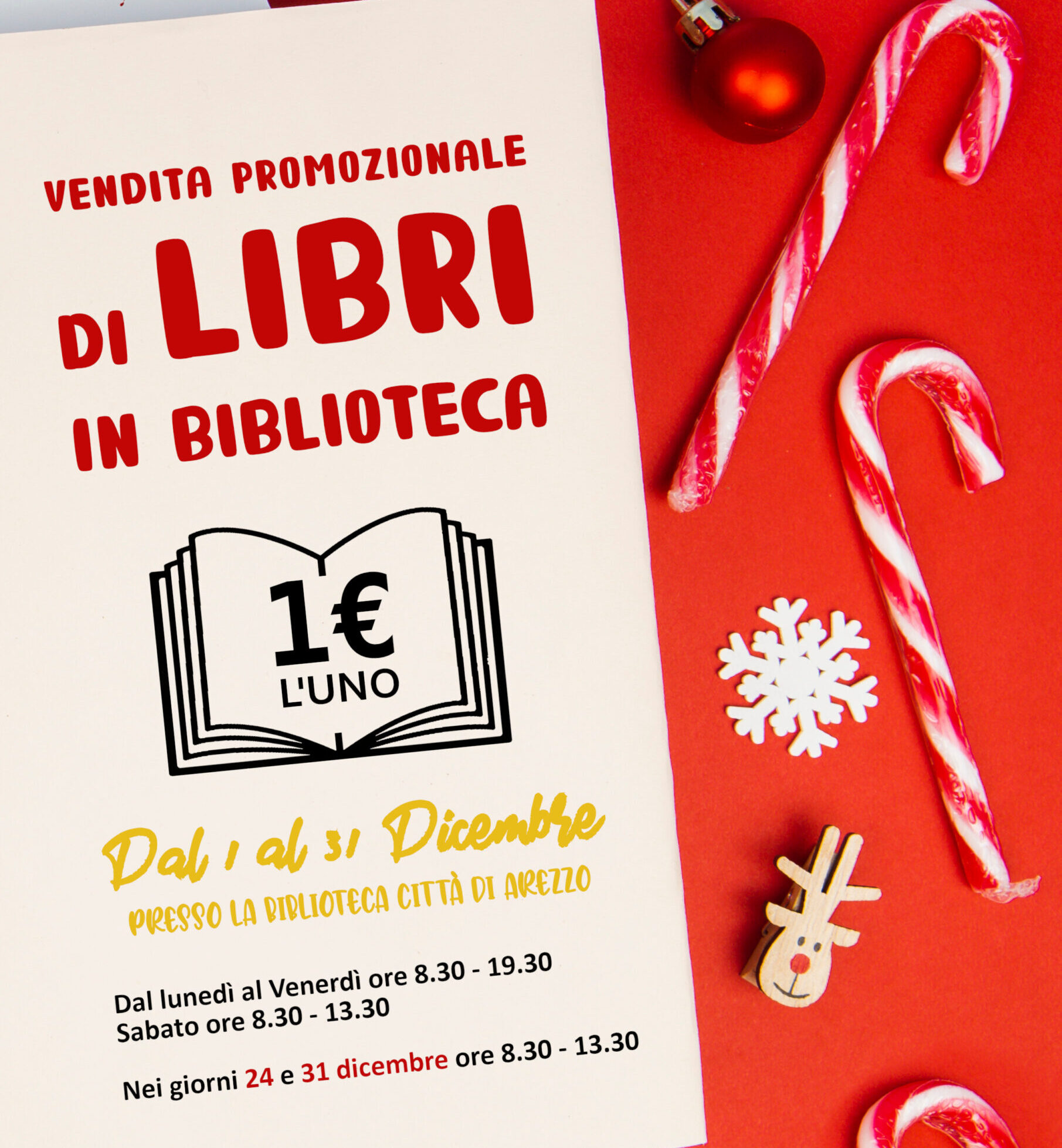 Biblioteca Città di Arezzo: torna la vendita promozionale ad un 1 euro