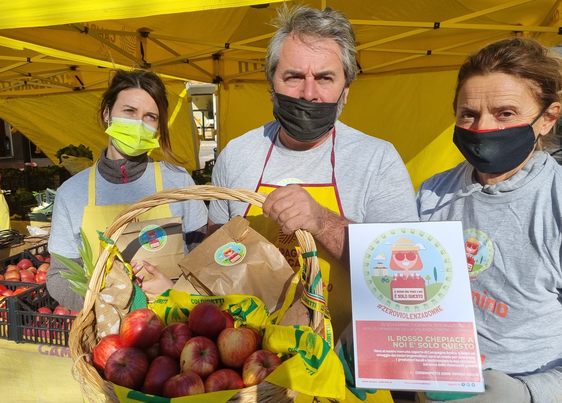 Violenza Donne, Coldiretti: “Omaggi di Ortofrutta a chi fa spesa al mercato coperto”
