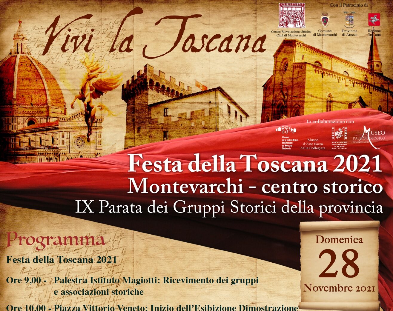 Domenica a Montevarchi si festeggia la Festa della Toscana