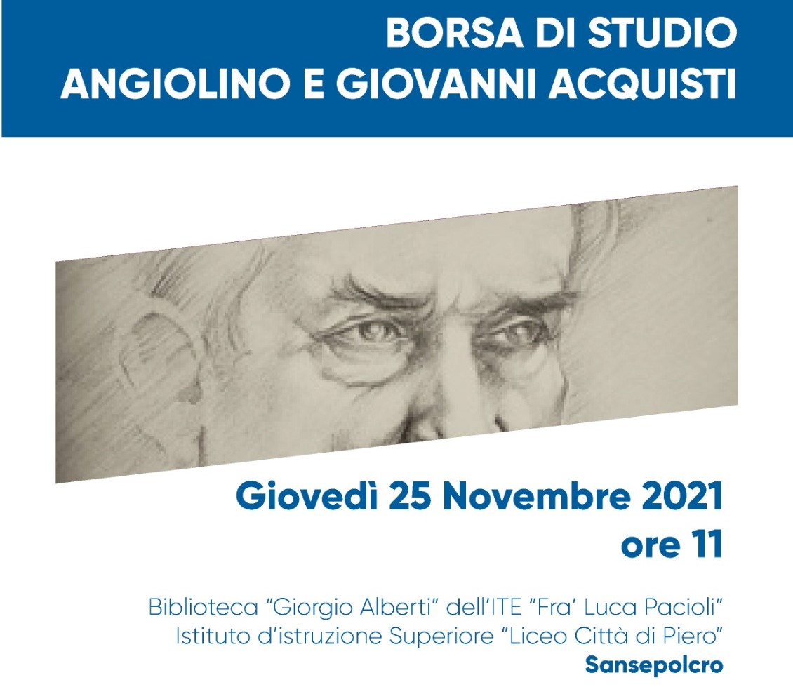 Consegna Borsa di Studio dedicata alla non violenza, intitolata a Angiolino e Giovanni Acquisti