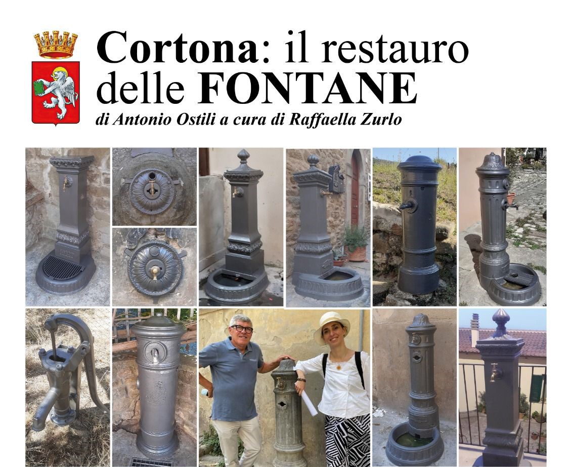 Cortona, artigiano restaura gratuitamente 40 fontanelli pubblici