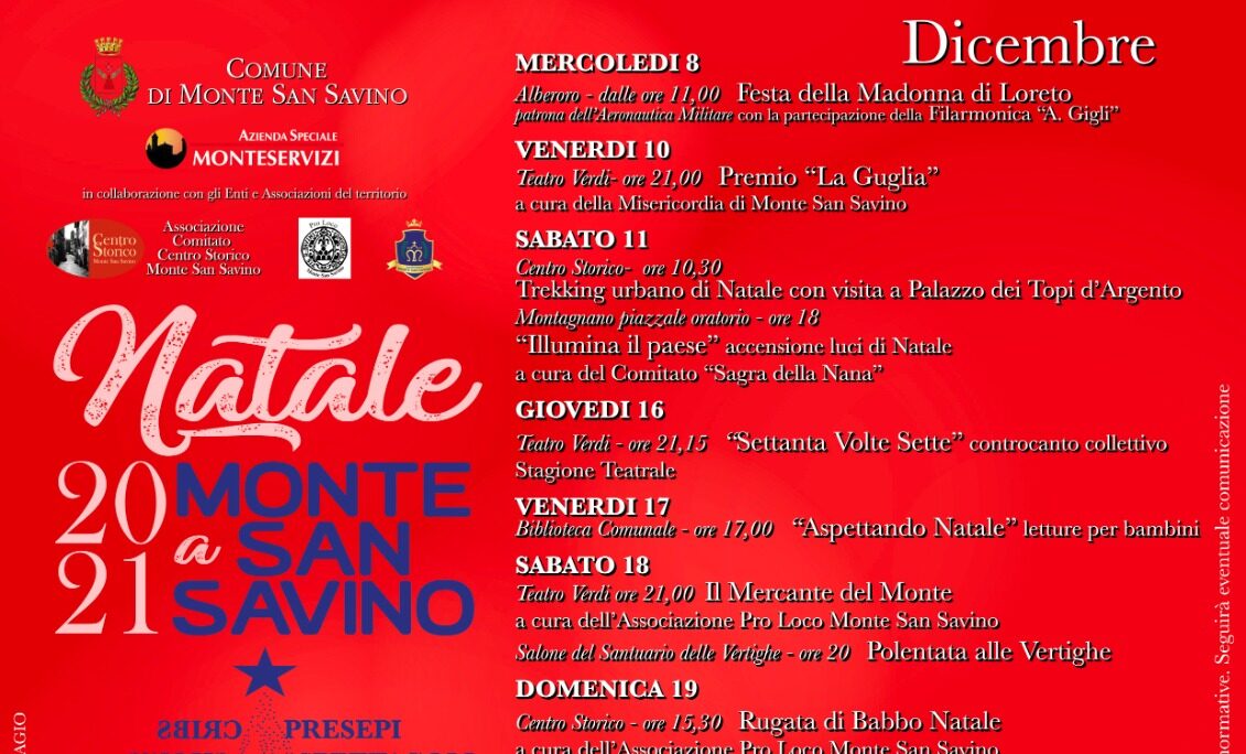 Tanti eventi per il natale a Monte San Savino