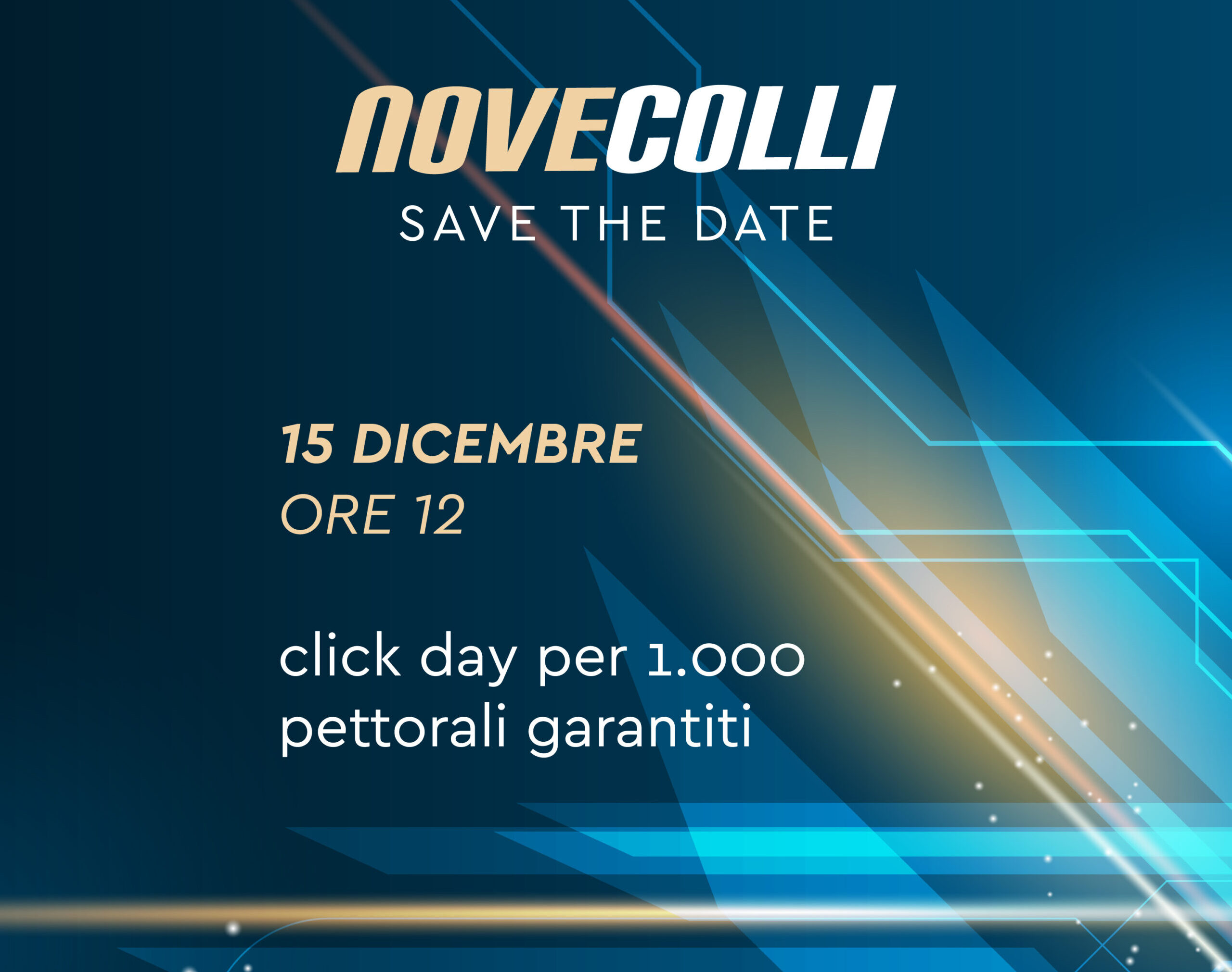 Mercoledì 15 dicembre alle ore 12 ci sarà il click-day per la Nove Colli 2022