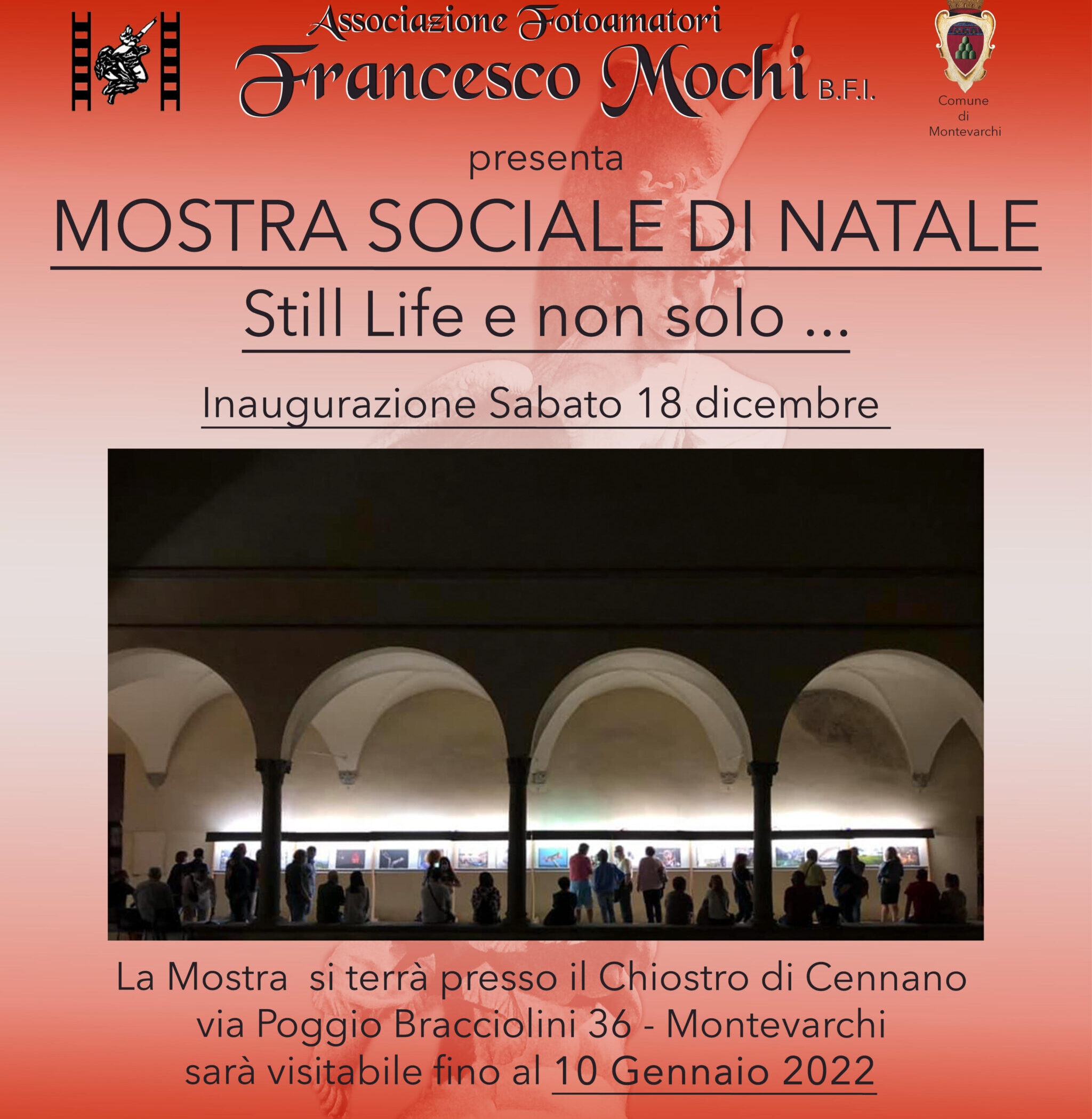 Montevarchi: sabato 18 dicembre l’inaugurazione della mostra dell’Associazione Fotoamatori “Francesco Mochi”