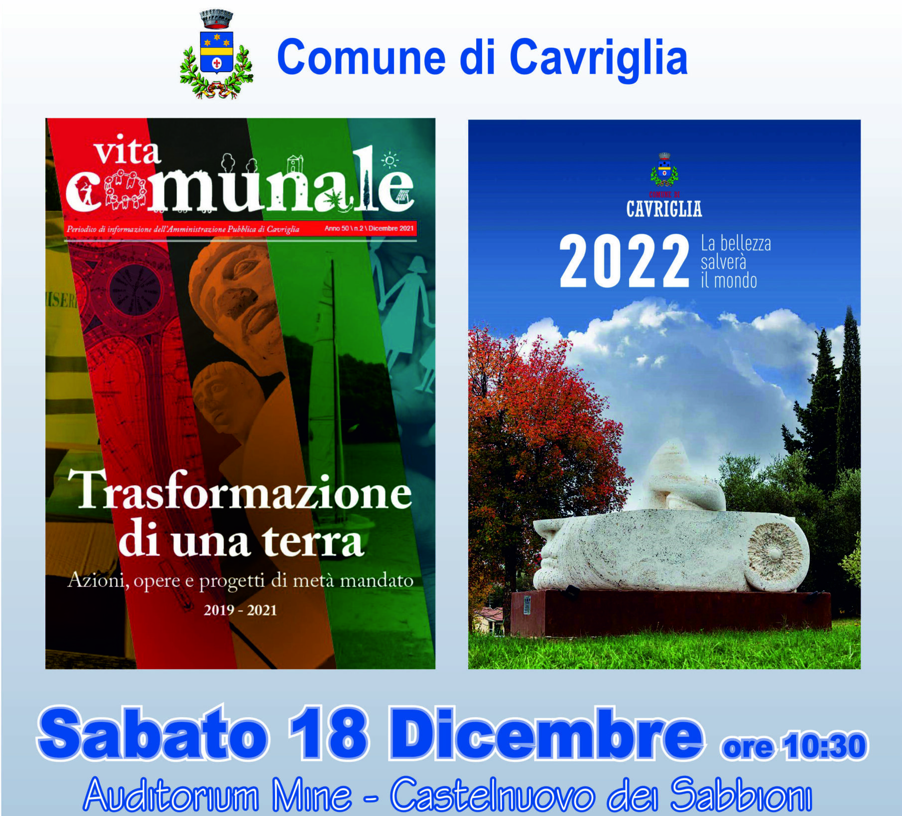 Sabato prossimo la giunta comunale di Cavriglia presenta il bilancio di metà legislatura