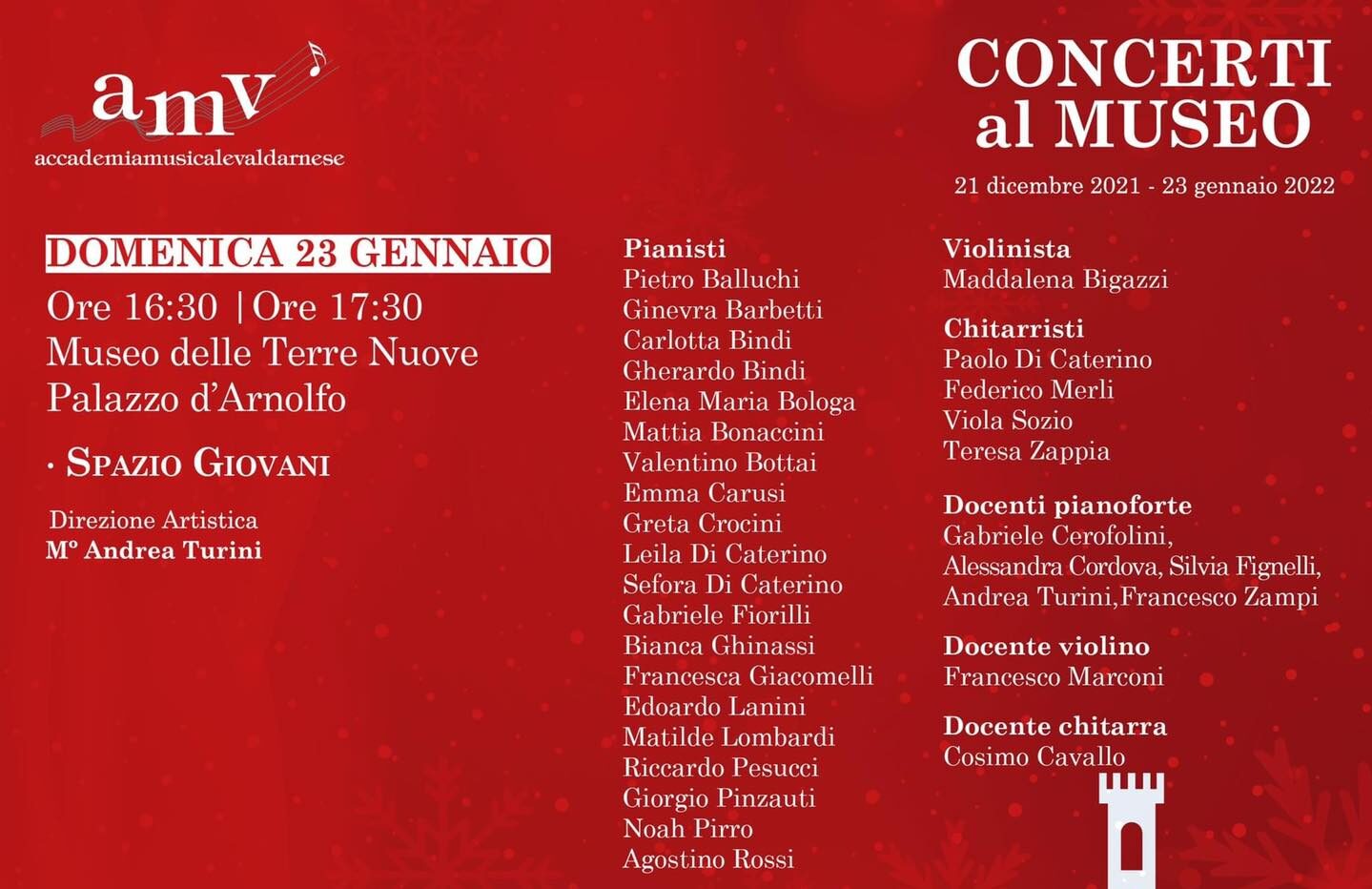 Concerti al Museo delle Terre di San Giovanni Valdarno: spazio ai talenti dell’Accademia musicale