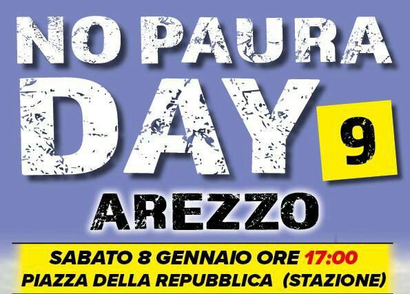 Sabato 8 gennaio torna ad Arezzo il “No Paura Day”