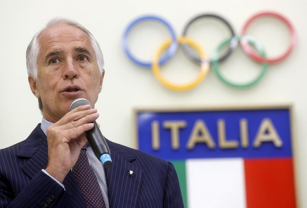 Il Presidente del Coni Giovanni Malagò benedice la realizzazione del velodromo a Montevarchi
