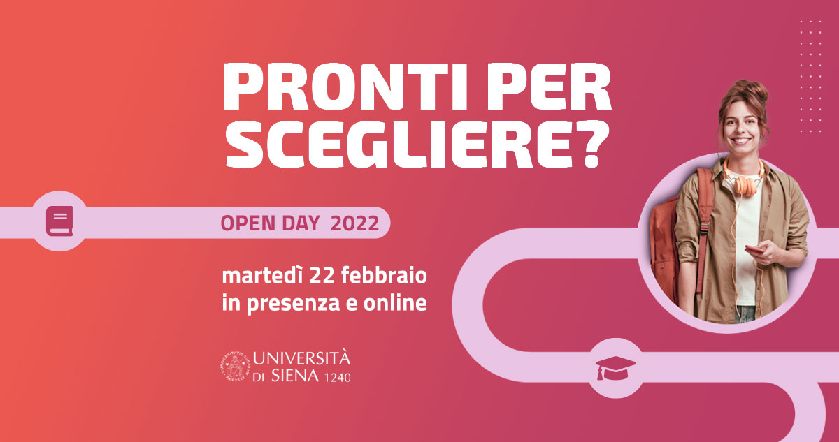 Open Day dell’Università di Siena: martedì 22 febbraio la giornata di orientamento