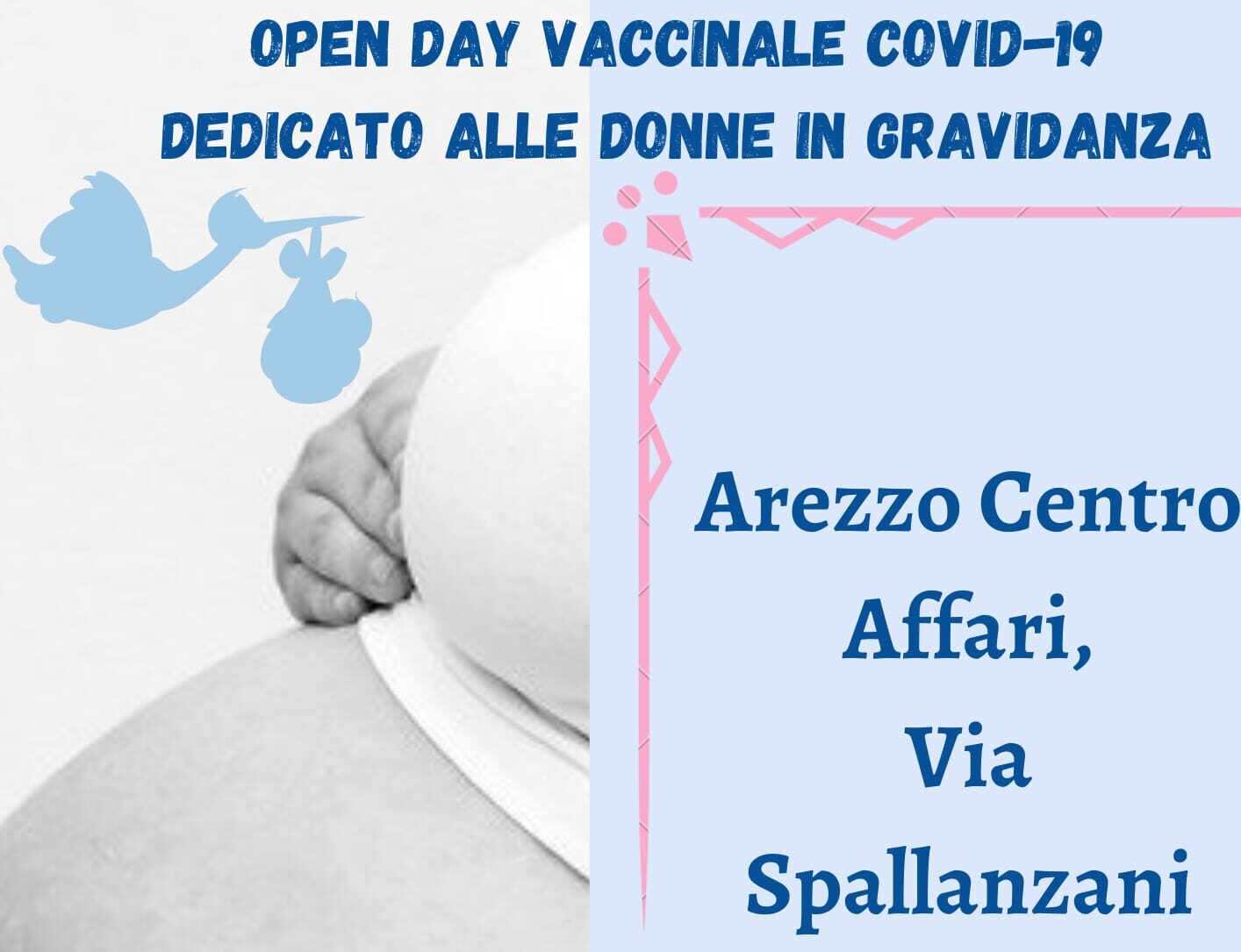Arezzo: il 13 febbraio al Centro Affari dalle 9 alle 13 vaccini in accesso diretto dedicati alle donne in gravidanza