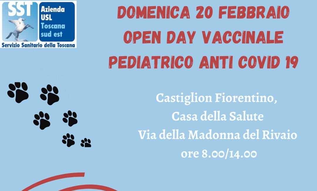 Domenica 20 a Castiglion Fiorentino open day per la vaccinazione dei bambini tra 5 e 11 anni