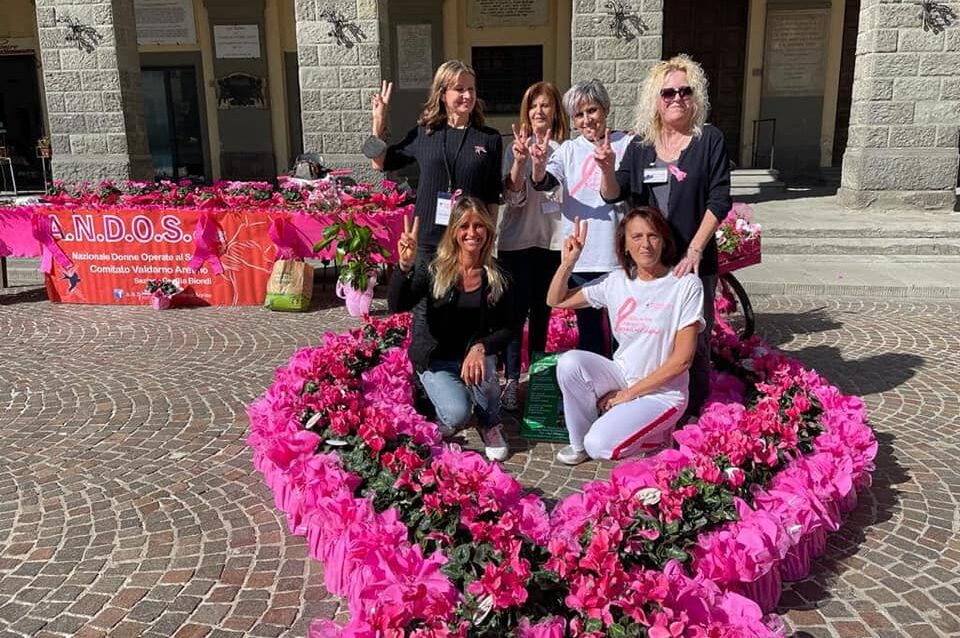 Oggi giornata mondiale contro il cancro e Montevarchi si tinge di rosa