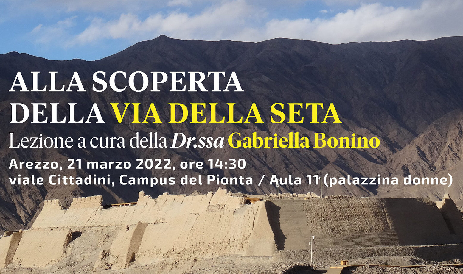 Lezione aperta al pubblico “Alla scoperta della Via della Seta”, con la sinologa Gabriella Bonino