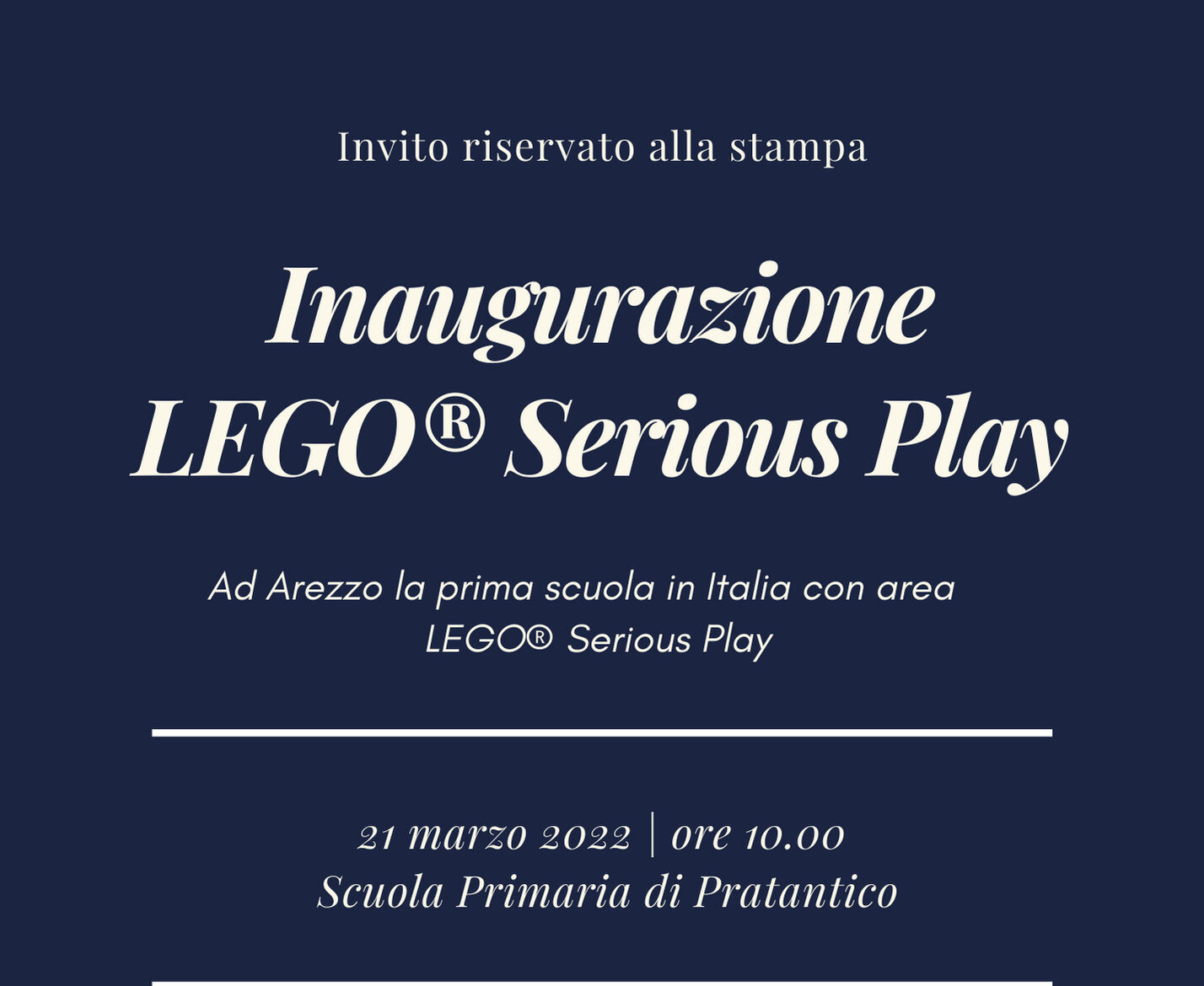 Ad Arezzo l’inaugurazione della prima scuola italiana con area LEGO(R) Serious Play Ad Arezzo l’inaugurazione della prima scuola italiana con area LEGO(R) Serious Play