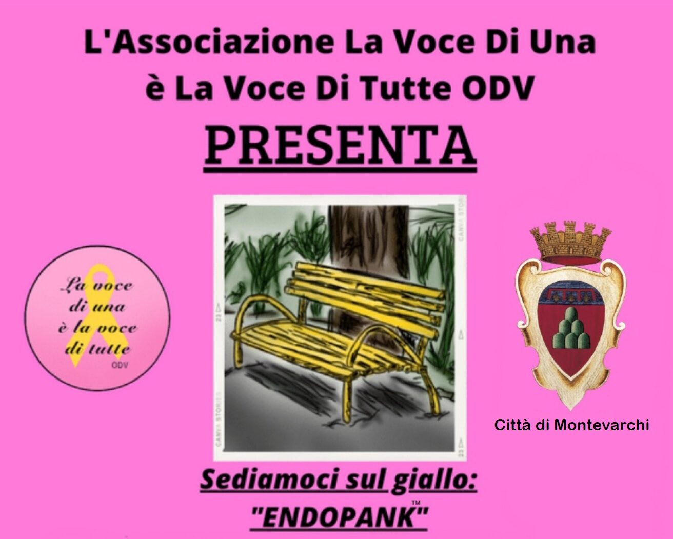 Montevarchi, “Sediamoci sul giallo: endopank”: l’iniziativa per sensibilizzare i cittadini sull’endometriosi